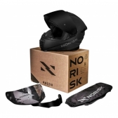 Capacete Moto Norisk Razor Black Edition Monocolor Preto Fosco C/ Viseira Fumê Masculino Feminino