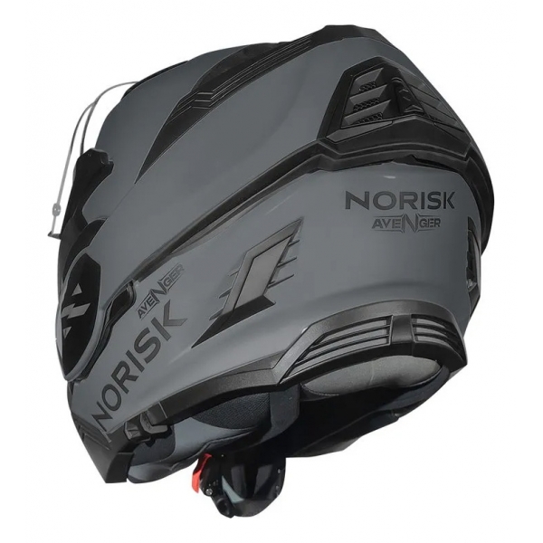 Capacete Moto Robocop Norisk Avenger Articulado 180 Graus C/ Óculos Interno Lançamento - Nardo Cinza
