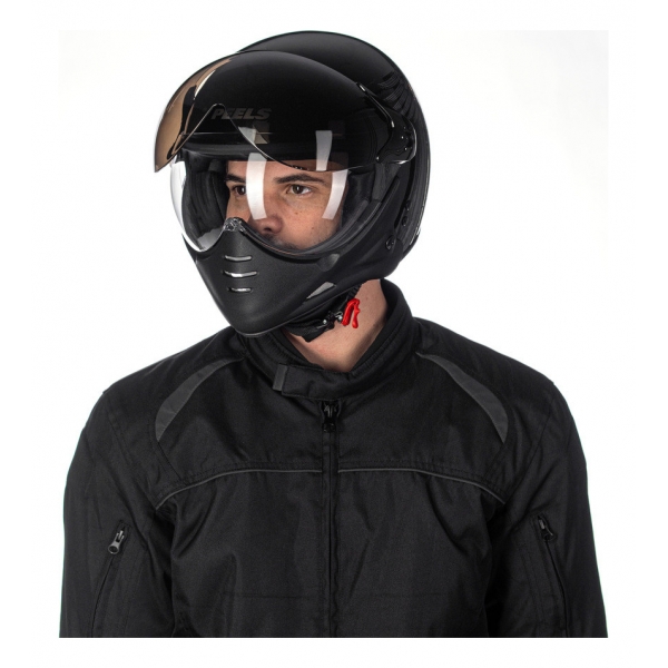 Capacete Moto Custom Peels Mirage F21 F-21 Sword Caveira Aviador C/ 2 Viseiras Queixeira Removível