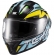 Capacete Esportivo Texx Raptor MotoGp Genesis C/ Spoiler + Viseira Extra Masculino Feminino - Azul Amarelo