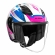 Capacete Moto Aberto LS2 OF616 S Airflow 2 Draze Branco Azul Rosa Pink Feminino Masculino