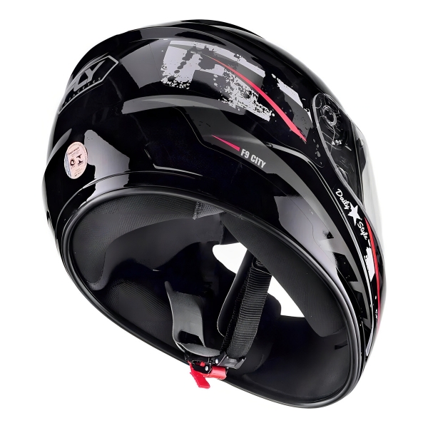 Capacete Moto Fechado Fly F-9 F9 City Masculino Feminino Preto Rosa Vermelho C/ Selo Inmetro Lançamento - Vermelho