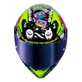 Capacete Moto Norisk Flow Trap Desenho Preto Amarelo Feminino Masculino C/ Spoiler + Viseira Extra