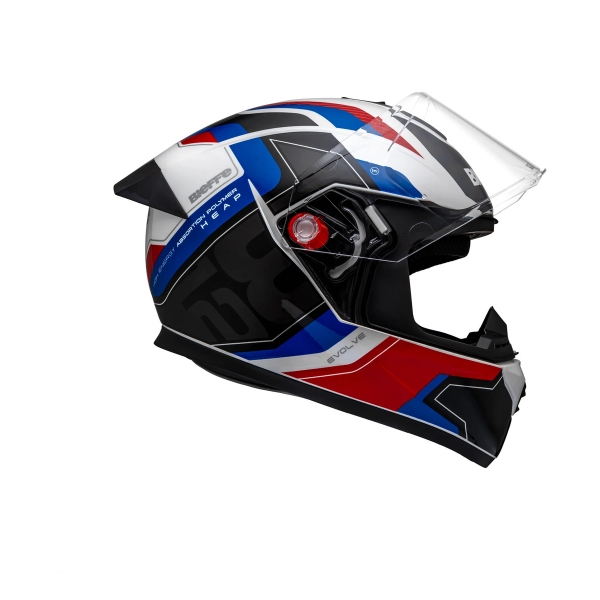 Capacete Moto Fechado Bieffe b12 B-12 Evolve Bmw Branco Azul Vermelho Esportivo C/ Aerofólio Lançamento