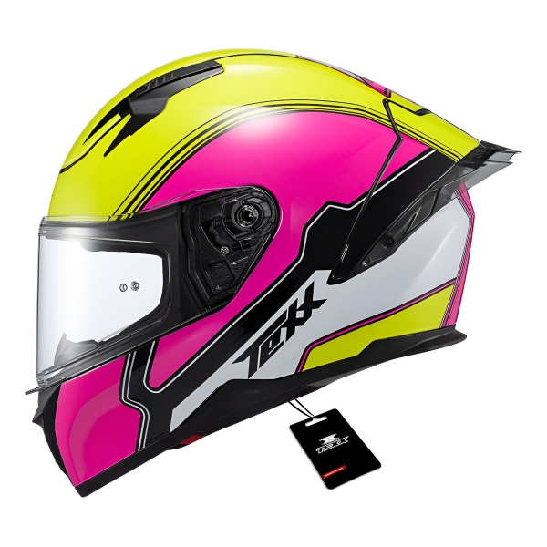 Capacete Moto Gp Esportivo Texx Raptor Hornet C/ Spoiler + Viseira Extra Masculino Feminino - Rosa
