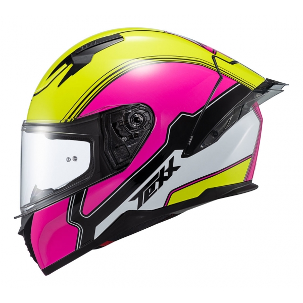 Capacete Moto Gp Esportivo Texx Raptor Hornet C/ Spoiler + Viseira Extra Masculino Feminino - Rosa