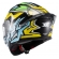 Capacete Esportivo Texx Raptor MotoGp Genesis C/ Spoiler + Viseira Extra Masculino Feminino - Azul Amarelo