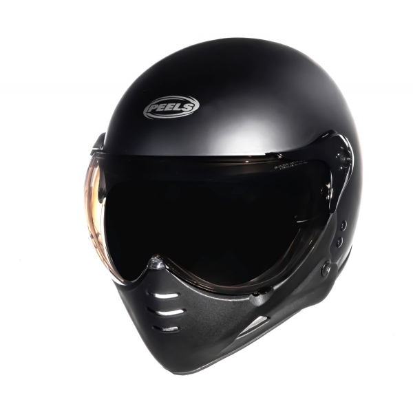 Capacete Moto Peels Mirage F21 F-21 Custom Classic Aviador C/ 2 Viseiras Queixeira Removível - Preto Fosco