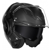 Capacete Moto Robocop Norisk Avenger Articulado 180 Graus C/ Óculos Interno Lançamento - Preto Fosco