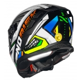 Capacete Moto Norisk Strada 2 Xdron Reptel C/ Aerofólio e Óculos Sol Interno Masculino Feminino