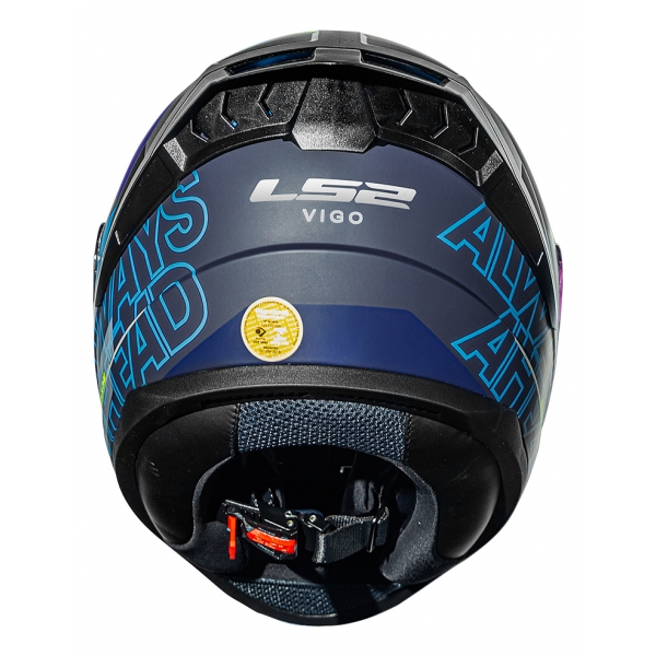 Capacete Moto LS2 FF810 Vigo Shift Preto Azul Fosco C/ Spoiler Masculino Feminino Lançamento