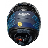 Capacete Moto LS2 FF810 Vigo Shift Preto Azul Fosco C/ Spoiler Masculino Feminino Lançamento