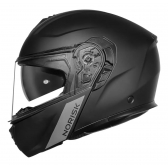 Capacete Moto Robocop Escamoteável Norisk Vortex Preto Fosco Articulado C/ Óculos Masculino Feminino