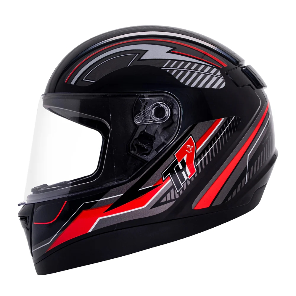 Capacete Moto Taurus San Marino Th7 Trama Modelo Novo Masculino Feminino C/ Selo Inmetro - Preto Brilho