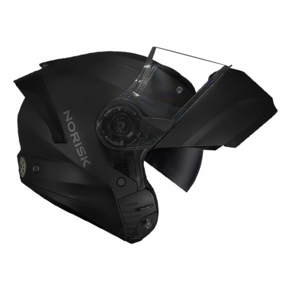 Capacete Moto Robocop Escamoteável Norisk Force 2 Preto Fosco Articulado C/ Óculos E Selo Inmetro