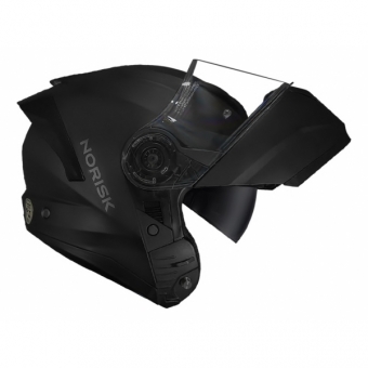 Capacete Moto Robocop Escamoteável Norisk Force 2 Preto Fosco Articulado C/ Óculos E Selo Inmetro