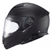 Capacete Moto Articulado Robocop Texx Kratos Classic Solid Escamoteável C/ Óculos - Preto Fosco