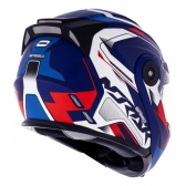 Capacete Moto Robocop Articulado Norisk FF345 Route Speedmax Escamoteável C/ Óculos E Selo Inmetro - Branco Azul