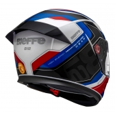 Capacete Moto Fechado Bieffe b12 B-12 Evolve Bmw Branco Azul Vermelho Esportivo C/ Aerofólio Lançamento
