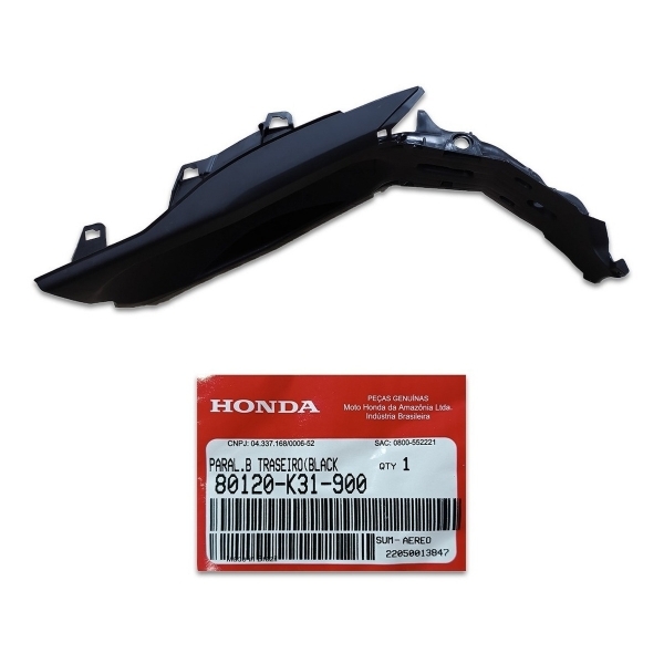 Paralama Interno Traseiro Cb 250 f Twister 2015 16 2017 2018 2019 2020 2021 2022 2023 Original Honda