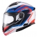 Capacete Moto Articulado Robocop Texx Kratos Nomade Bmw Branco Azul Escamoteável C/ Óculos
