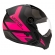 Capacete Moto Feminino Peels F-21 Mirage Vertice Preto Rosa Aviador C/ Óculos Queixeira Removível