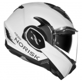 Capacete Moto Robocop Norisk Avenger Articulado 180 Graus C/ Óculos Interno Lançamento - Branco Brilho