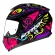 Capacete Moto Norisk Razor Circus Preto Rosa Fechado Masculino Feminino Esportivo