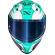 Capacete Moto Norisk Flow Robot Branco Rosa Verde C/ Spoiler + Viseira Extra Masculino Feminino