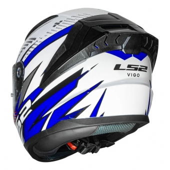 Capacete Moto LS2 FF810 Vigo Shift Flight Azul Branco C/ Aerofólio Masculino Feminino Lançamento