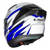 Capacete Moto LS2 FF810 Vigo Shift Flight Azul Branco C/ Aerofólio Masculino Feminino Lançamento