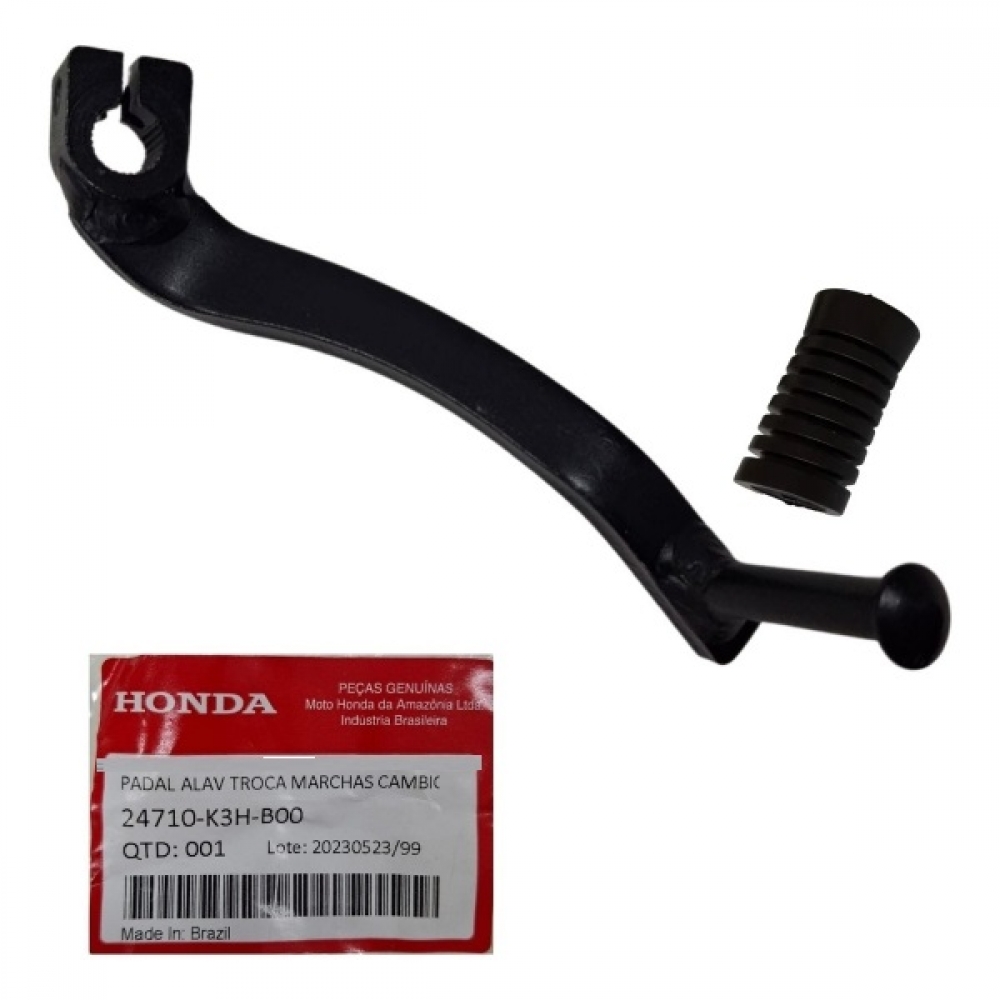 Pedal Câmbio Marcha Moto Sahara 300 2024 2025 2026 2027 C/ Borracha Original Honda 24710K3HB00
