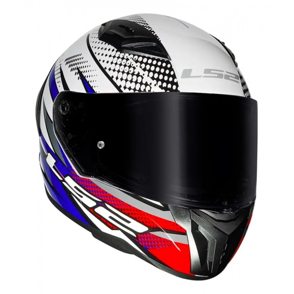 Capacete Moto LS2 FF810 Vigo Shift Flight Azul Branco C/ Aerofólio Masculino Feminino Lançamento