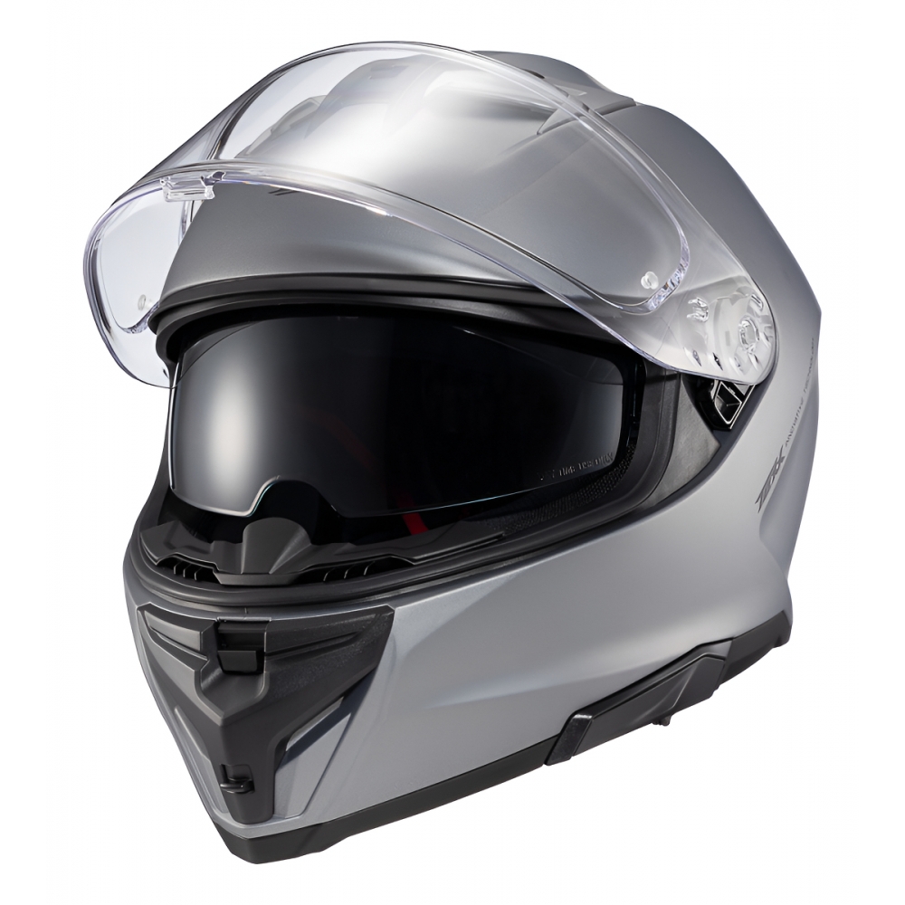 Capacete Moto Texx Kaiman Solid Fosco C/ Óculos Sol Interno E Narigueira Lançamento - Cinza Fosco