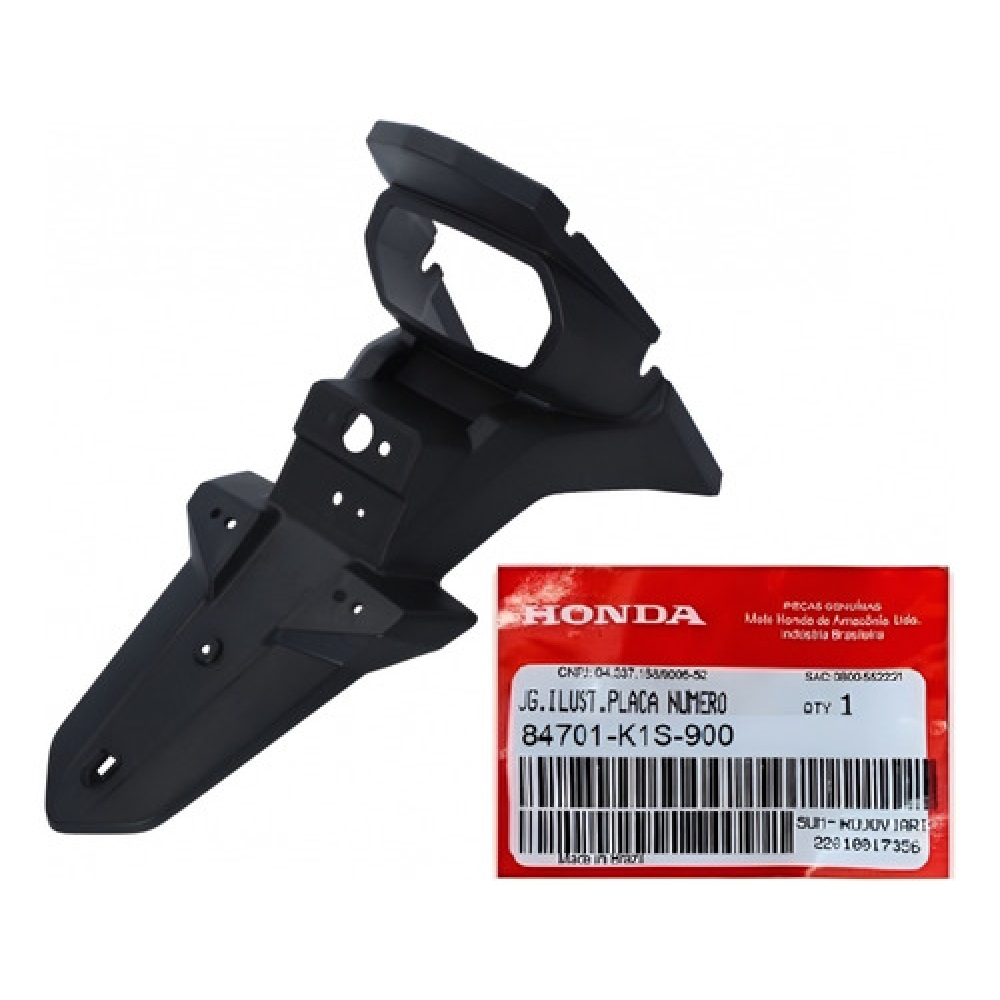 Paralama Suporte Placa Moto Nxr Bros 160 Xre 190 2025/ed Original Honda