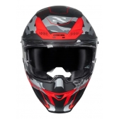 Capacete Moto Fechado Norisk Rock Tactical Militar Camuflado Vermelho C/ Óculos + Viseira Extra