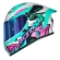 Capacete Moto Norisk Flow Robot Branco Rosa Verde C/ Spoiler + Viseira Extra Masculino Feminino