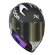 Capacete Moto Feminino Norisk Flow Pulse Run Vizion Branco Rosa Roxo C/ Aerofólio + Viseira  Extra