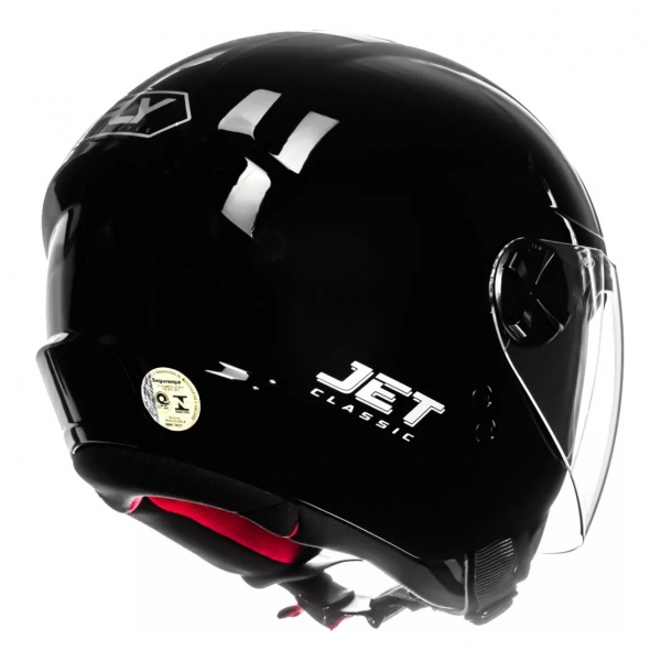 Capacete Moto Aberto Fly F17 F-17 Hg Jet Classic Masculino Feminino Preto C/ Selo Inmetro - Preto Brilho