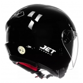 Capacete Moto Aberto Fly F17 F-17 Hg Jet Classic Masculino Feminino Preto C/ Selo Inmetro - Preto Brilho