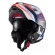 Capacete Moto Articulado Robocop Texx Kratos Nomade Bmw Branco Azul Escamoteável C/ Óculos