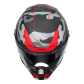 Capacete Moto Fechado Norisk Rock Tactical Militar Camuflado Vermelho C/ Óculos + Viseira Extra