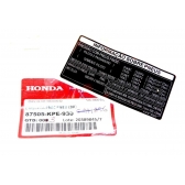 Adesivo Capa Corrente Advertência Precaução Pneu Xr 250 Tornado Até 2008 Original Honda 87505kpe930
