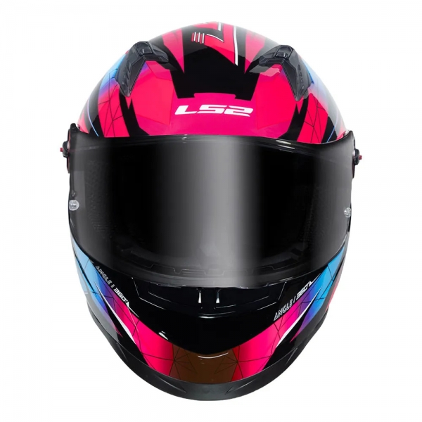 Capacete Moto LS2 FF358 Classic Pro Airline Draze Roxo Rosa Azul C/ Spoiler Masculino Feminino