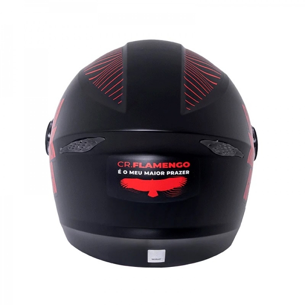 Capacete Moto Aberto Joy 23 San Marino Street By Taurus Flamengo Maior Do Mundo Oficial Lançamento - Preto