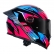 Capacete Moto LS2 FF358 Classic Pro Airline Draze Roxo Rosa Azul C/ Spoiler Masculino Feminino