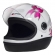 Capacete Feminino Fechado Taurus San Marino Formula 1R Femme Branco C/ Flor Rosa C/ Selo Inmetro