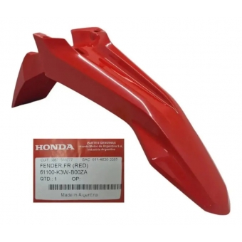 Paralama Dianteiro Moto Xr 300l Xr 300 L Tornado 2024 2025 2026 Vermelha Original Honda Vermelho