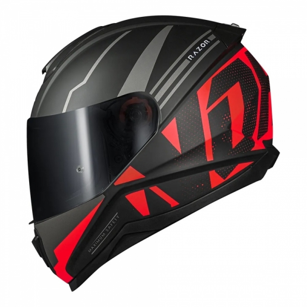 Capacete Moto Fechado Norisk Razor Full Preto Fosco Vermelho Masculino Feminino Esportivo Lançamento
