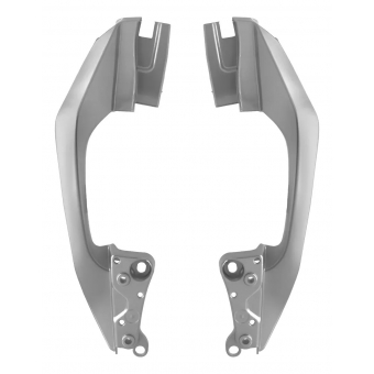 Par De Alça Lateral Garupa Traseira Moto Nxr Bros 160 2015 16 17 18 20 21 22 2023 Prata Accurate